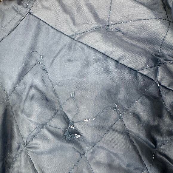 Vintage 90s Red Flannel Quilted Lined Work Jacket Oakton Sears Large Men's - Picture 6 of 8